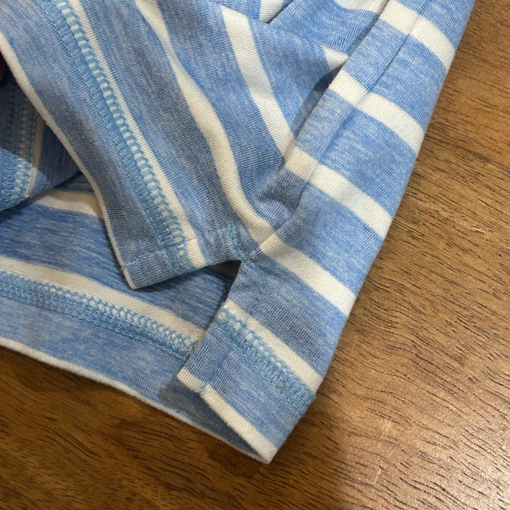 Hanna Andersson Blue & White Striped Polo Shirt - Boys size 110 - Picture 4 of 6